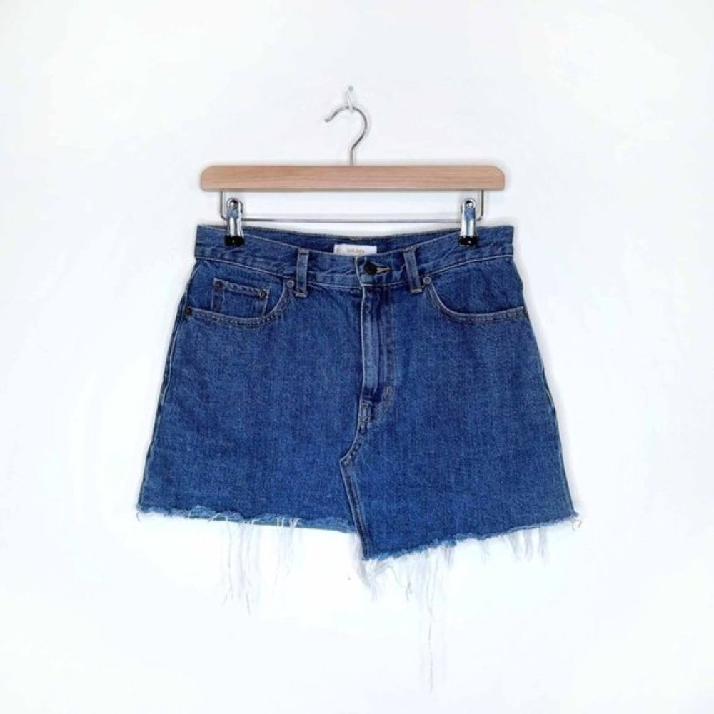 ⚡️SOLD⚡️ golden by tna testani denim cut off mini skirt - size 6 - Picture 3 of 6